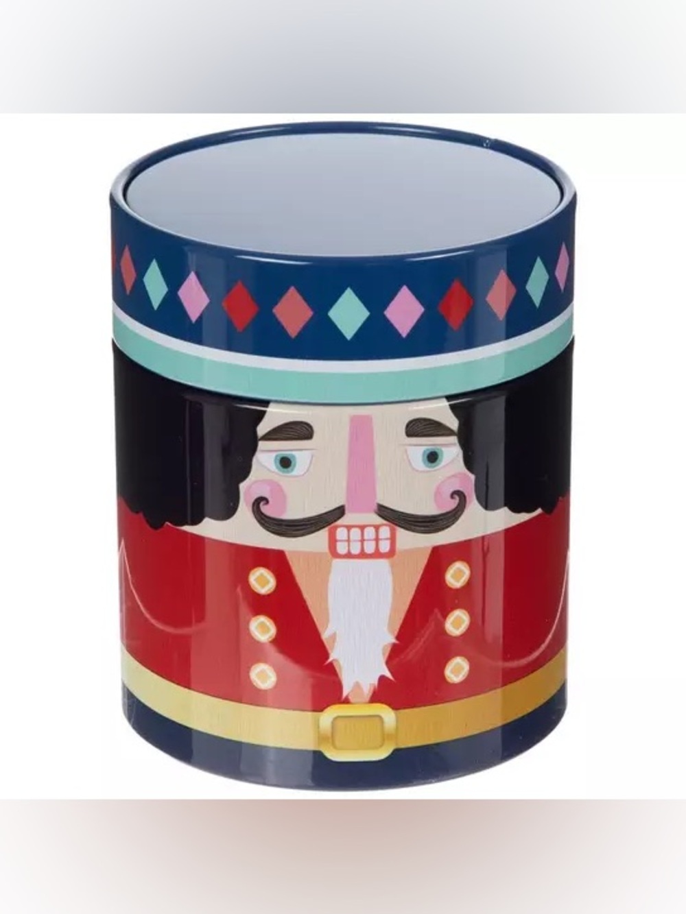 (2) Tree Trimming Nutcracker Tin Candle